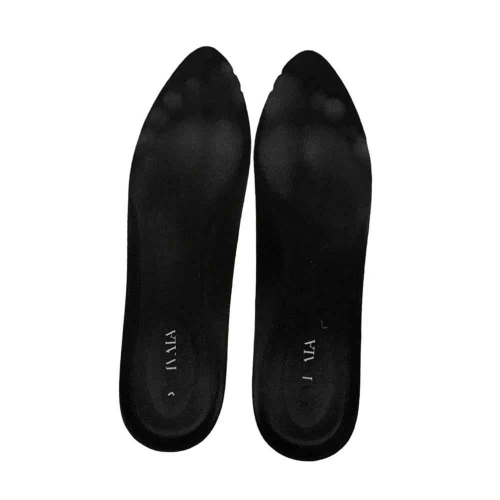 Vivaia ARIA Walkers Black Blue Pointed Toe Ballet Flat Shoes Size EU 40.5 US 9.5